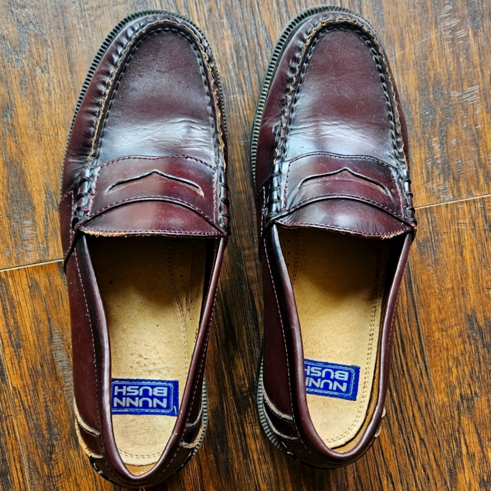 Nunn Bush Leather Burgundy Loafers 8M